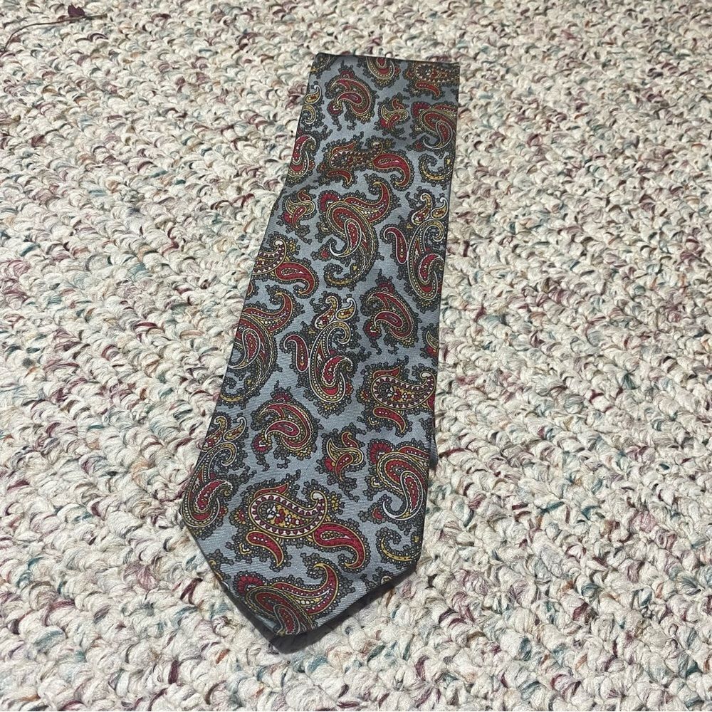 Oscar de la Renta‎ Silk Paisley Tie | Vintage Designer Menswear